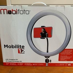 12” Bi-color LED Ring Light Vlog Kit